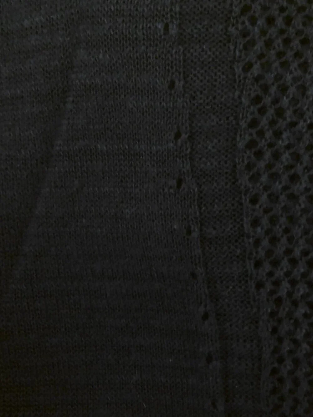 Alfani Black Cardigan Open Front Mixed Media Lacey Dark Fairy Whimsigoth Sz XXL